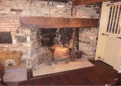 Fireplace, Laperouse house, Yorktown, NY