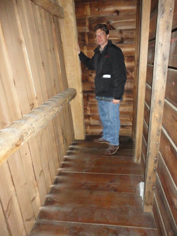 Jay Lampkin in the NipMoose corn crib